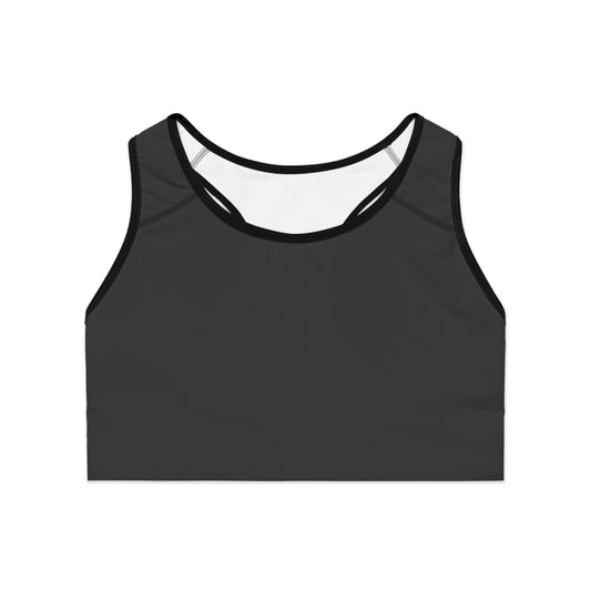 Black Minimalist Sports Bra — Racerback Activewear for Gym, Yoga & Everyday Comfort