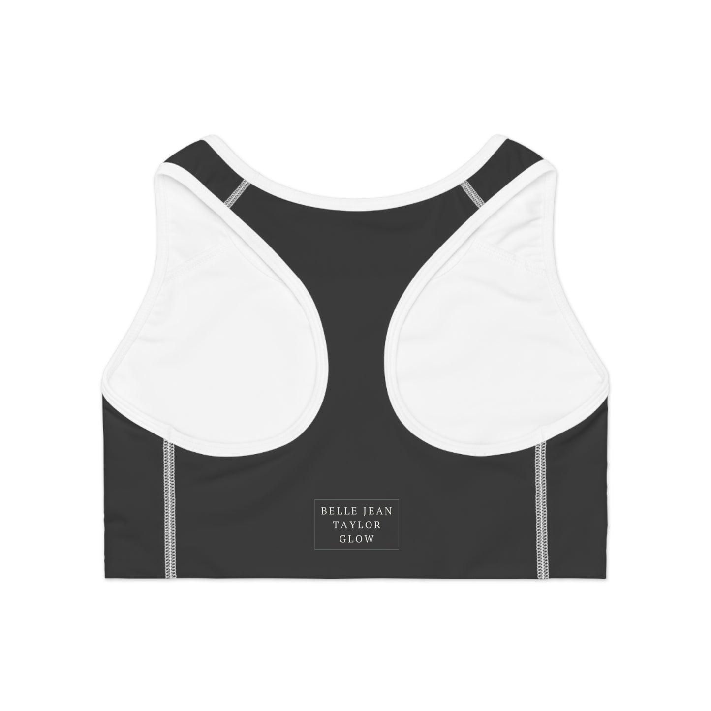 Black Minimalist Sports Bra — Racerback Activewear for Gym, Yoga & Everyday Comfort