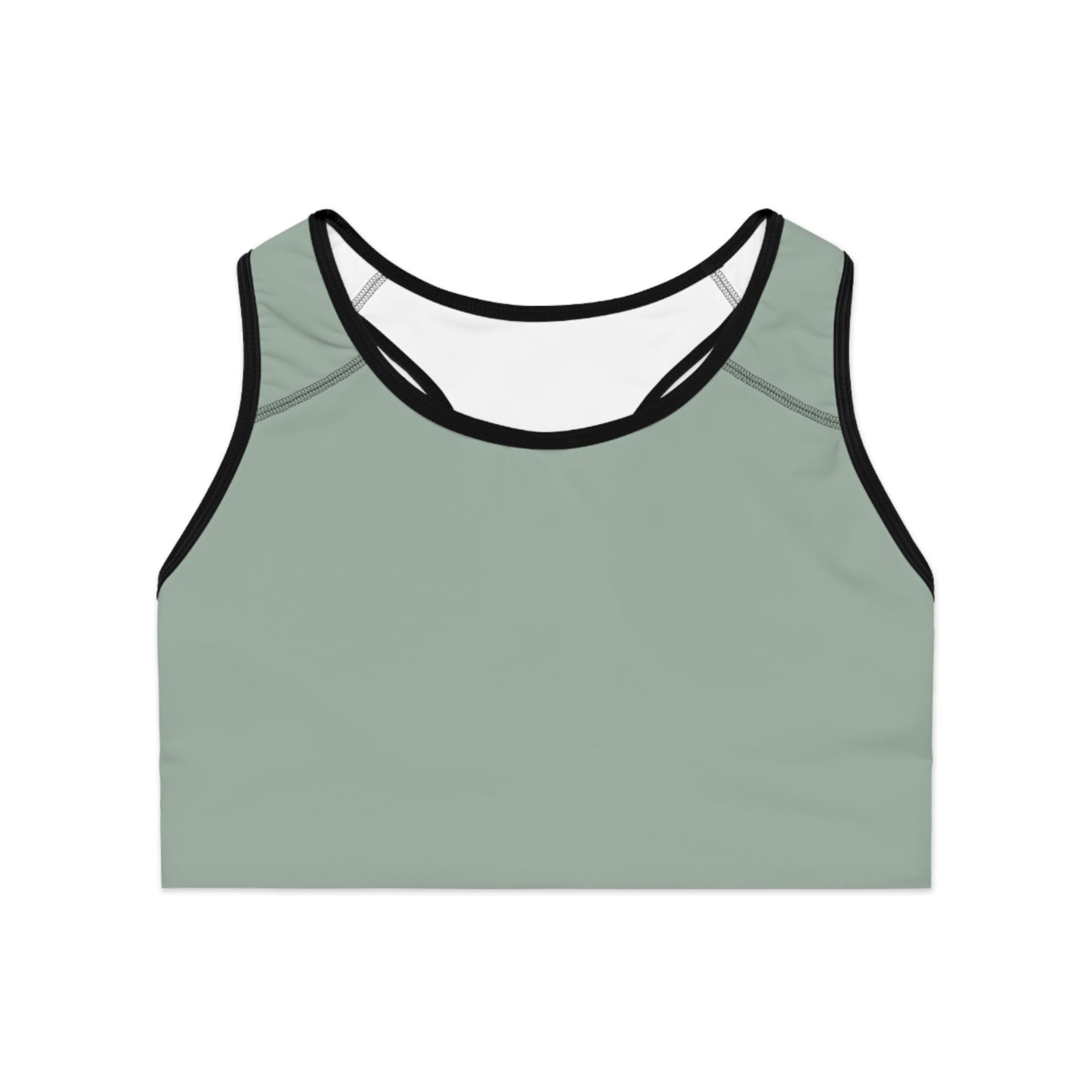 Sage Green Seamless Sports Bra — Lightweight Racerback Activewear