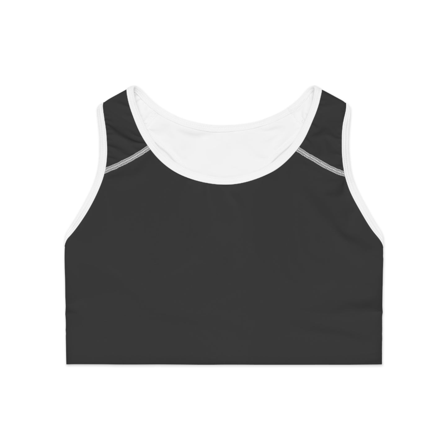 Black Minimalist Sports Bra — Racerback Activewear for Gym, Yoga & Everyday Comfort