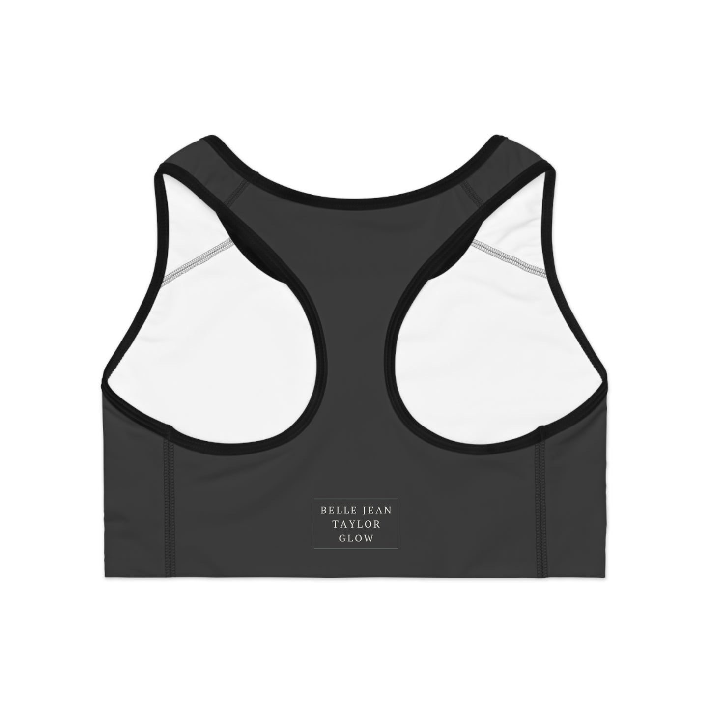 Black Minimalist Sports Bra — Racerback Activewear for Gym, Yoga & Everyday Comfort
