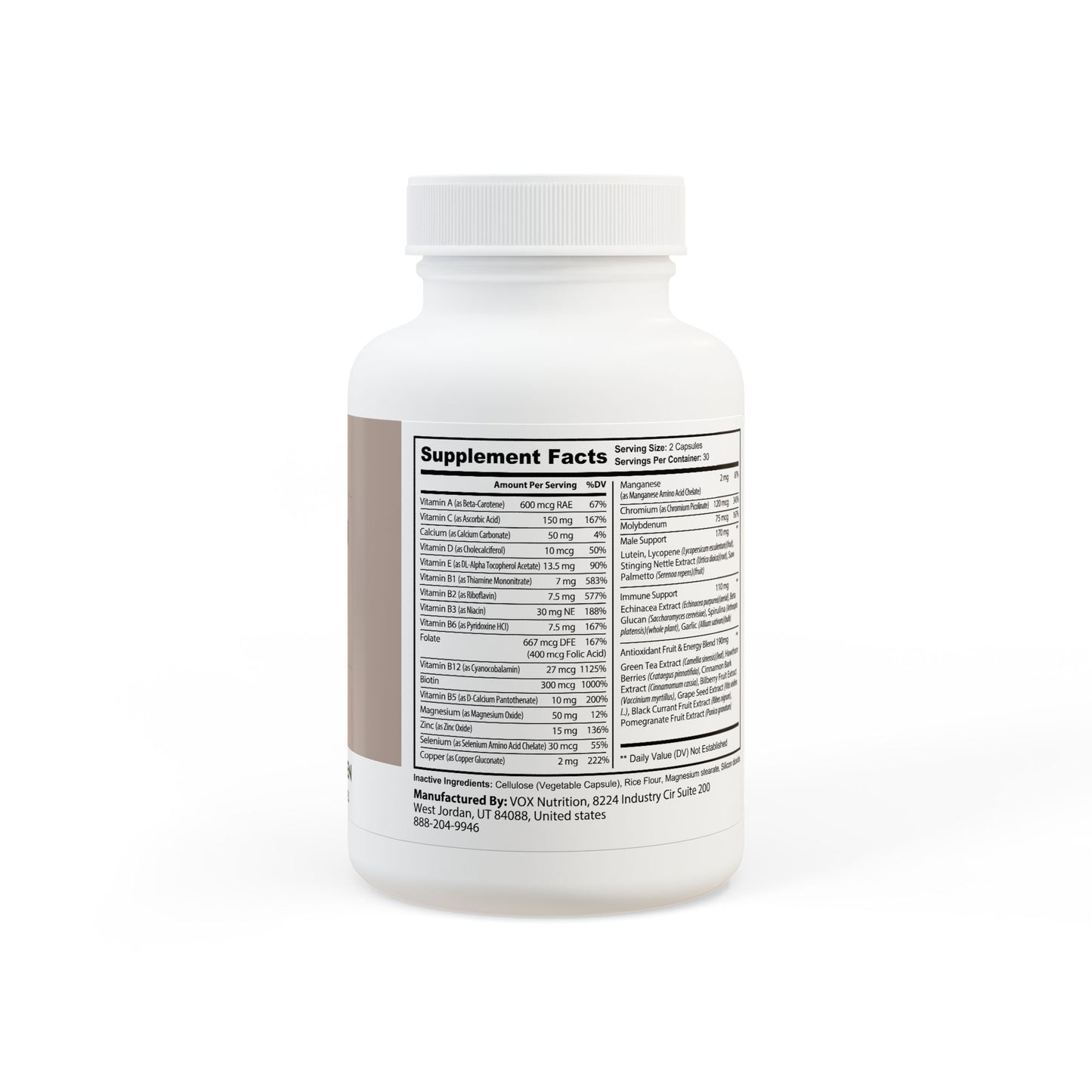 Multivitamin for Men Supplement (60 Capsules)