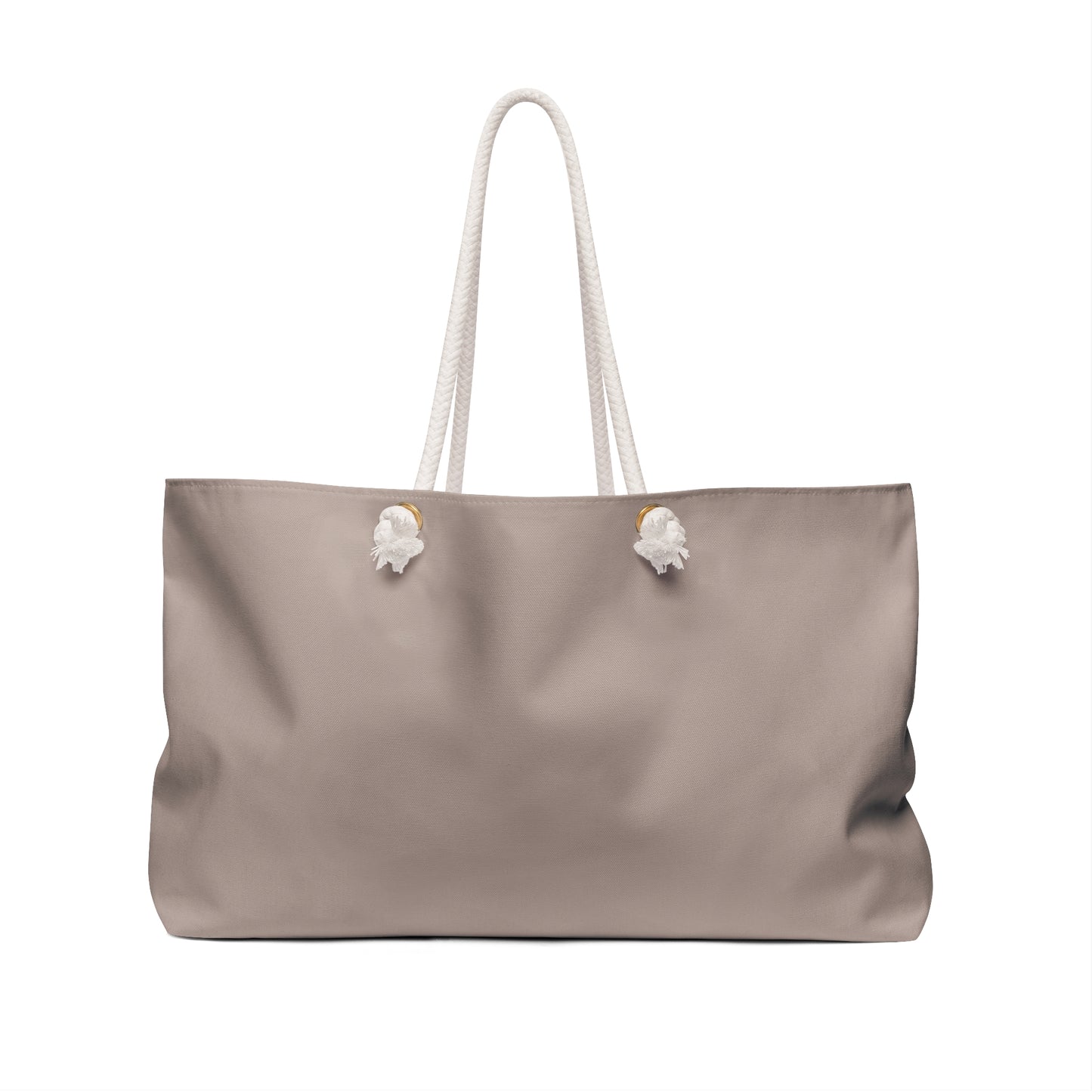 Neutral Taupe Weekender Bag – Large Travel Tote with Rope Handles