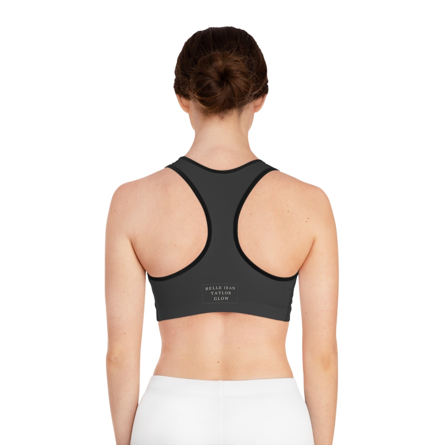 Black Minimalist Sports Bra — Racerback Activewear for Gym, Yoga & Everyday Comfort