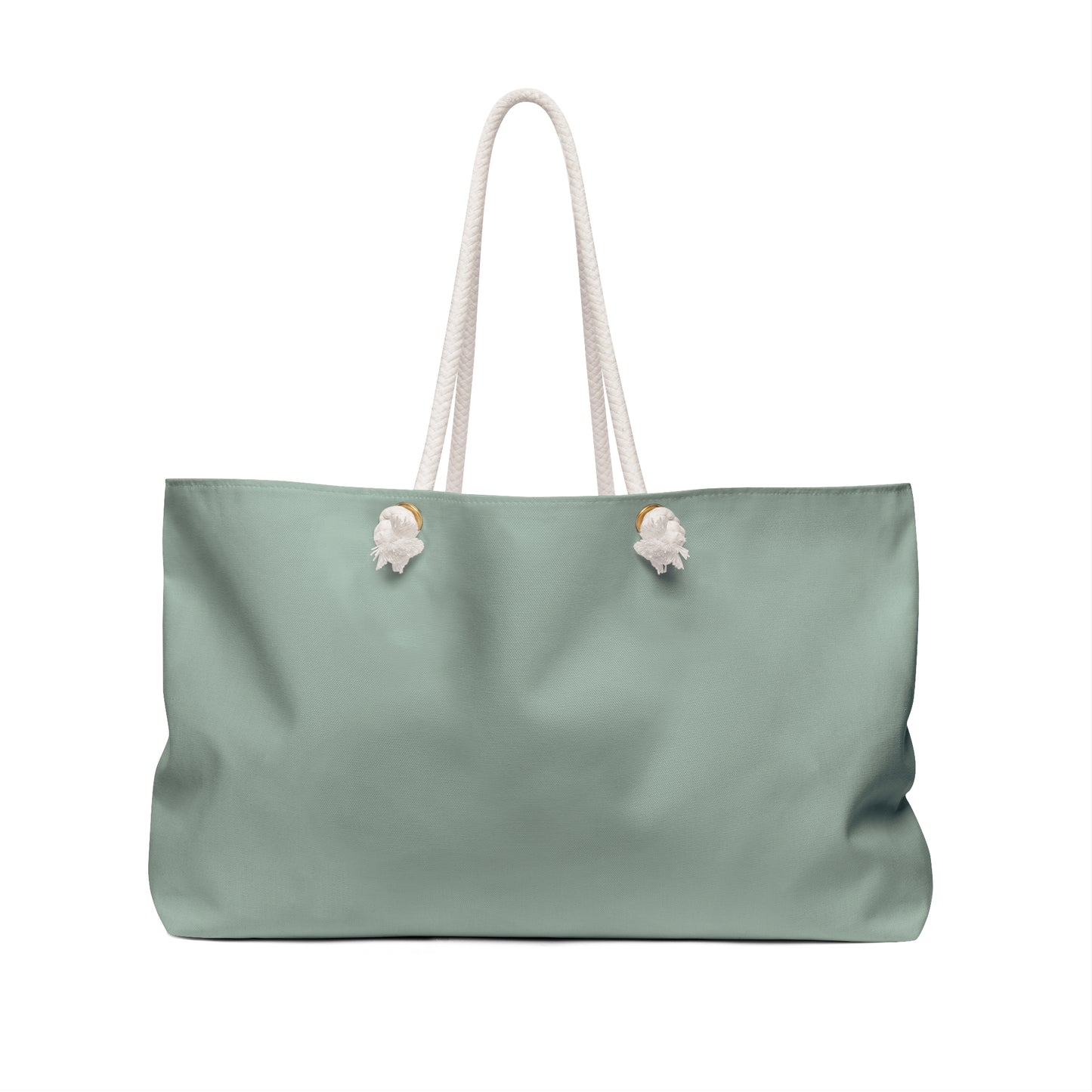 Mint Canvas Weekender Bag — Large Rope-Handle Travel Tote