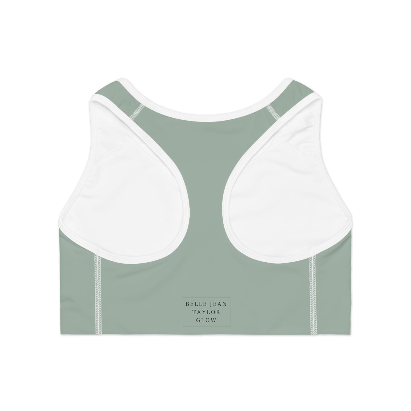 Sage Green Seamless Sports Bra — Lightweight Racerback Activewear