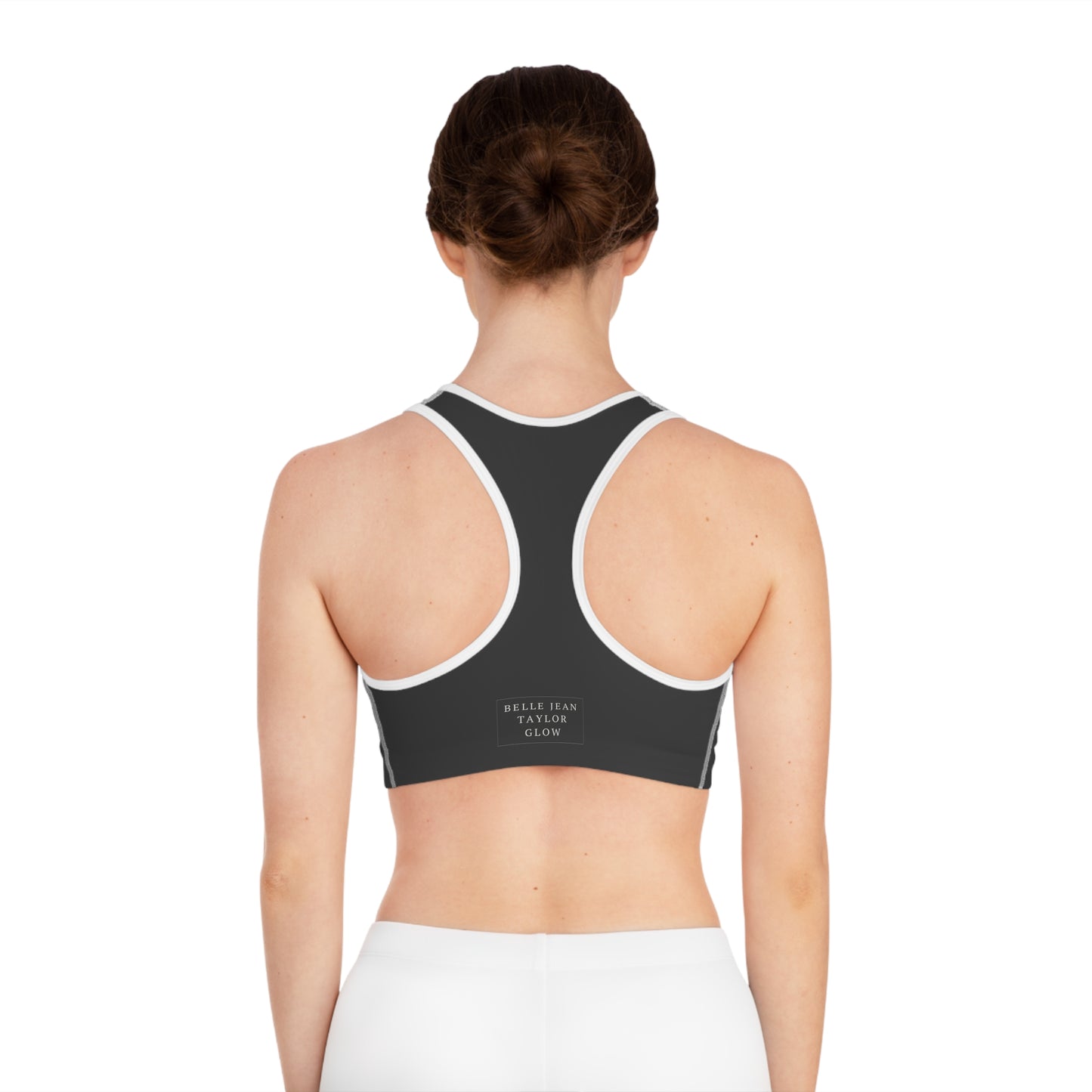 Black Minimalist Sports Bra — Racerback Activewear for Gym, Yoga & Everyday Comfort
