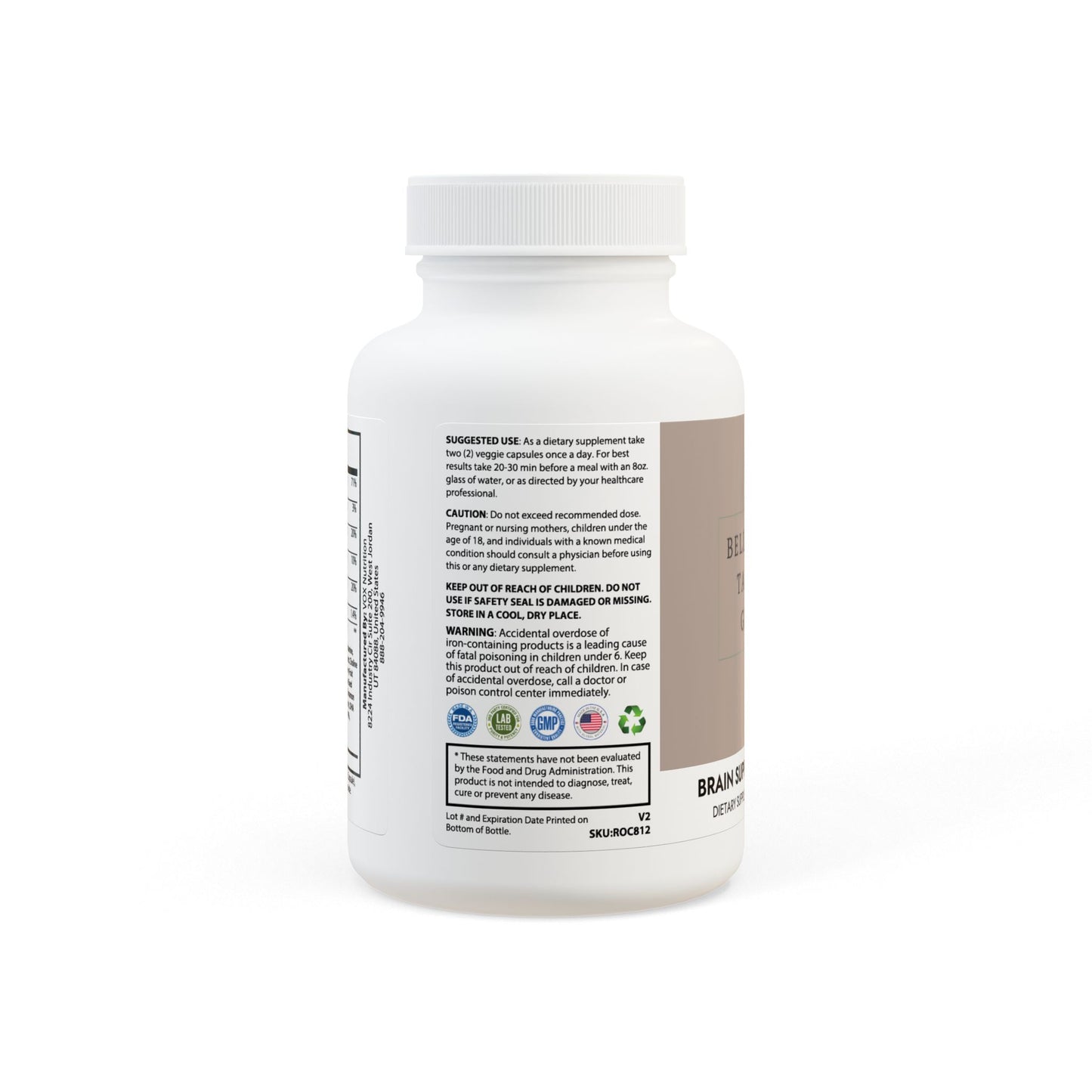 Brain Support Complex Supplement (60 Capsules)