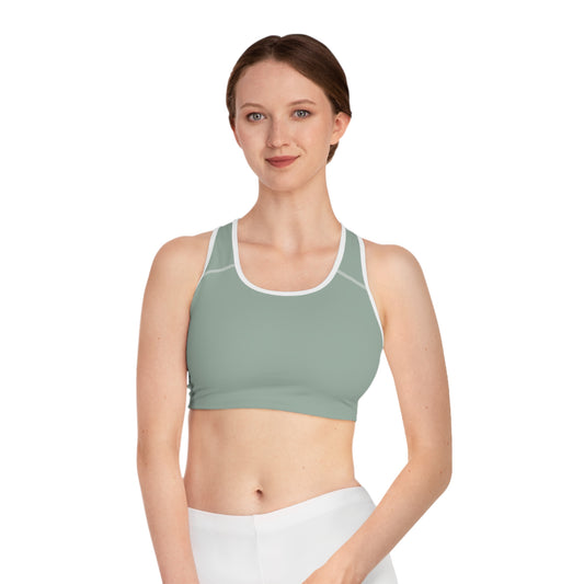 Sage Green Seamless Sports Bra — Lightweight Racerback Activewear